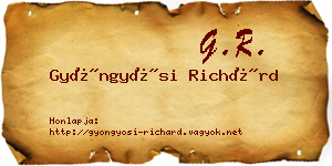 Gyöngyösi Richárd névjegykártya
